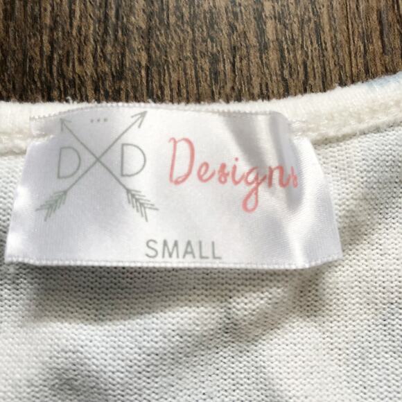 DD Designs Womens Small Blue Yellow Leopard Print V-Neck Sleeveless Tank Top - Picture 3 of 6